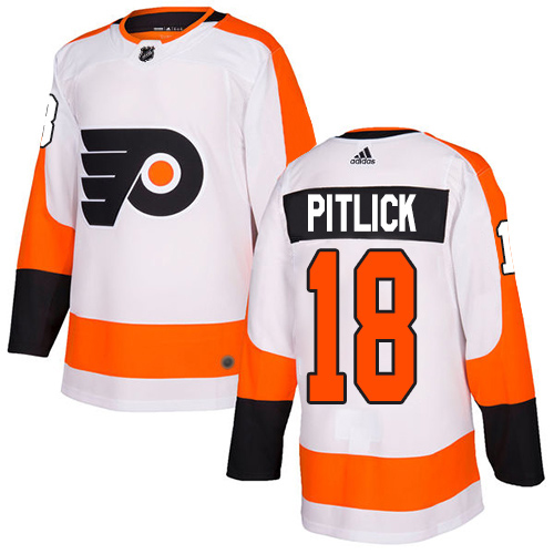 Adidas Philadelphia Flyers 18 Tyler Pitlick White Road Authentic Stitched Youth NHL Jersey